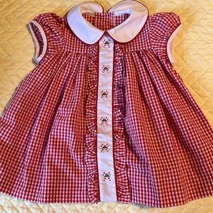 Girls Little English Christmas dress. 12Month